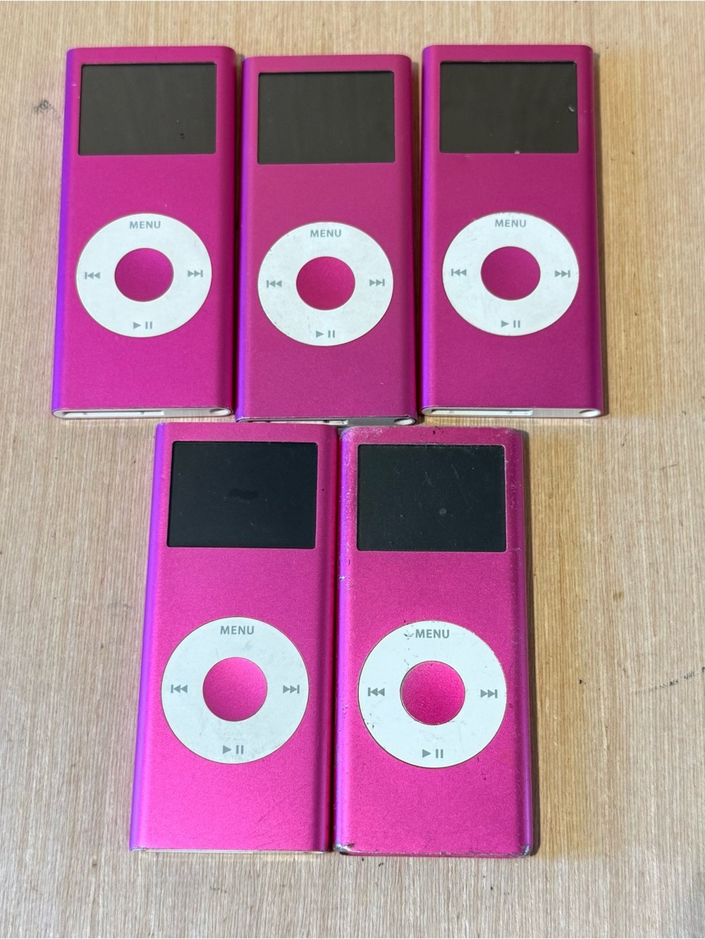 5-iPod Nano 2ndGen  Model A1199 4GB Pink Tested Bad Batteries Parts-Repair Only!